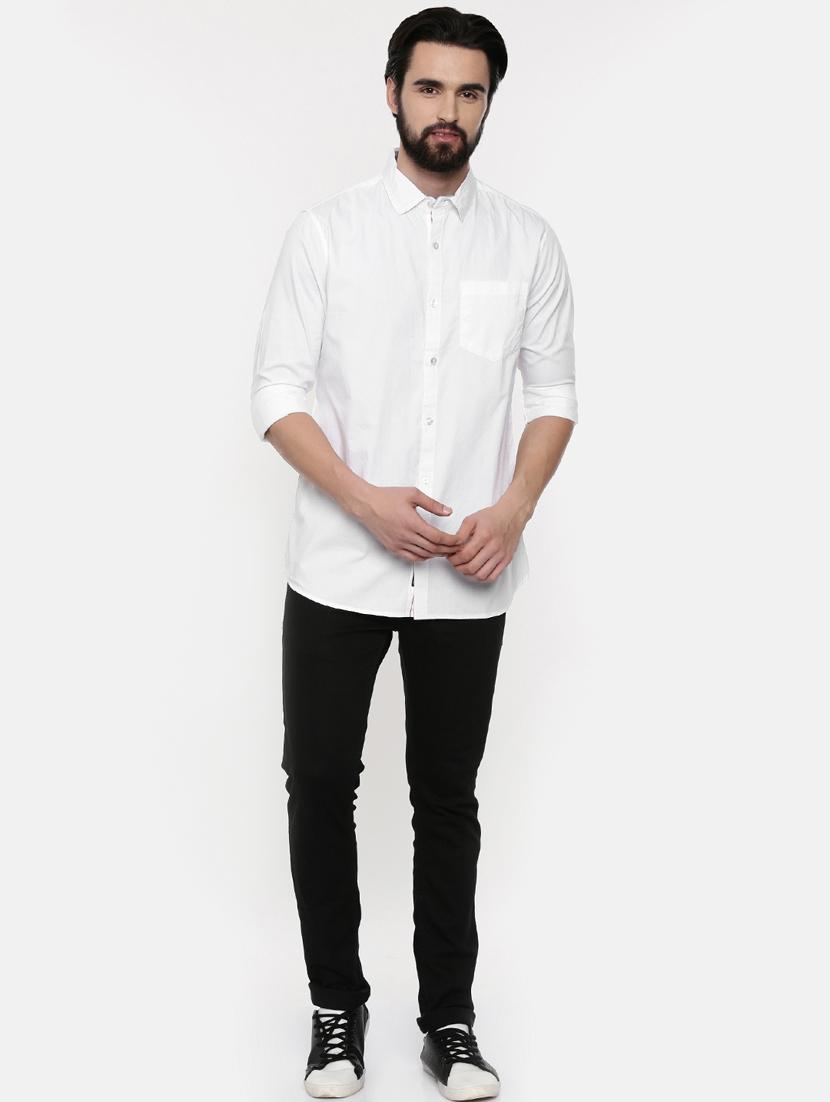 white solid casual shirt - 17076461 - Zoom Image - 4