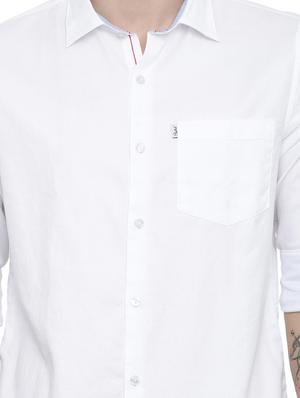 white solid casual shirt - 17076468 - Standard Image - 5