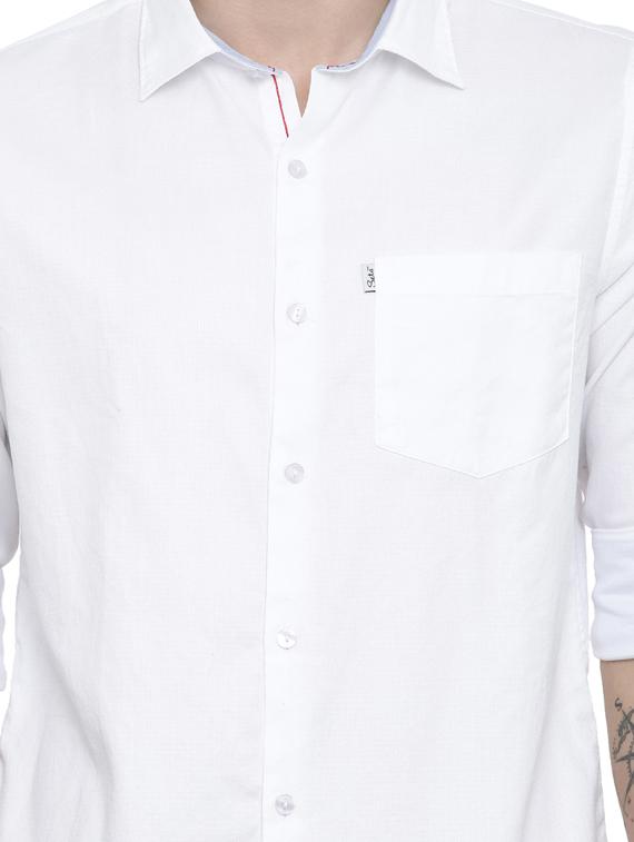 white solid casual shirt - 17076468 - Zoom Image - 5