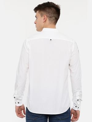 white solid casual shirt - 17076481 - Standard Image - 2