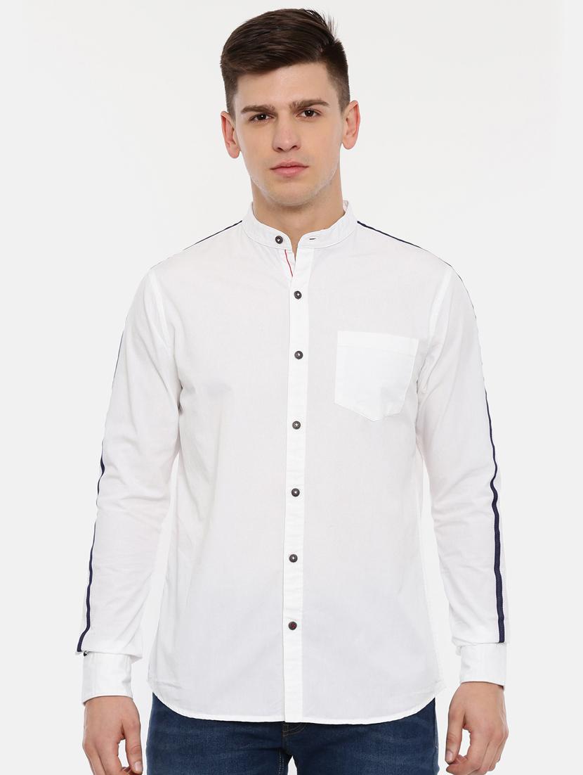 white solid casual shirt - 17076481 - Zoom Image - 1