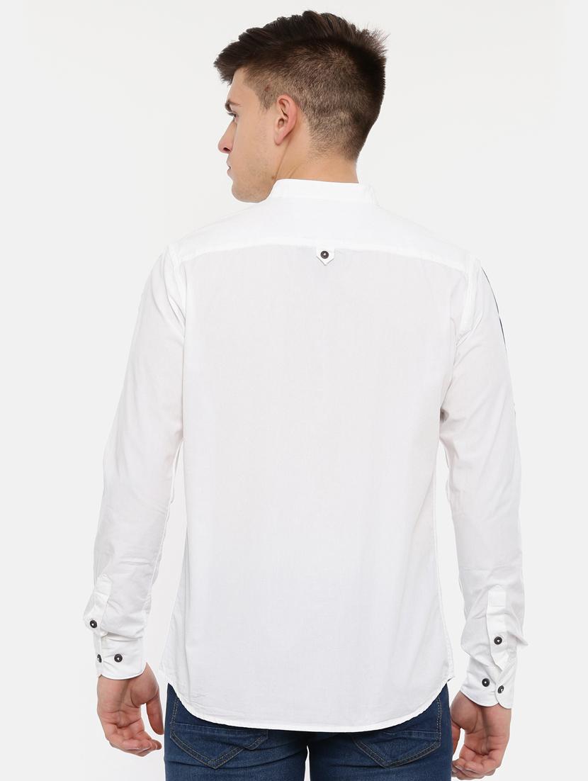 white solid casual shirt - 17076481 - Zoom Image - 2