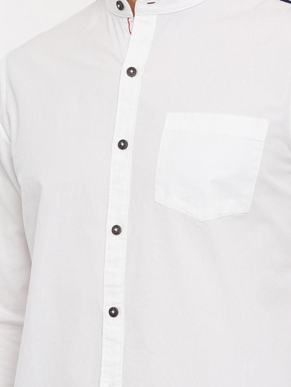 white solid casual shirt - 17076481 - Zoom Image - 5