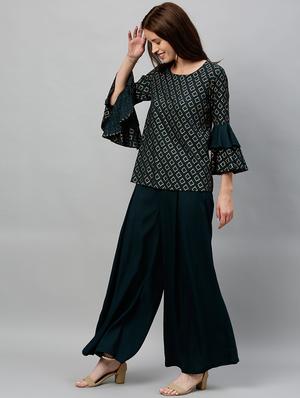 bell sleeves top pants set - 17076624 - Standard Image - 2
