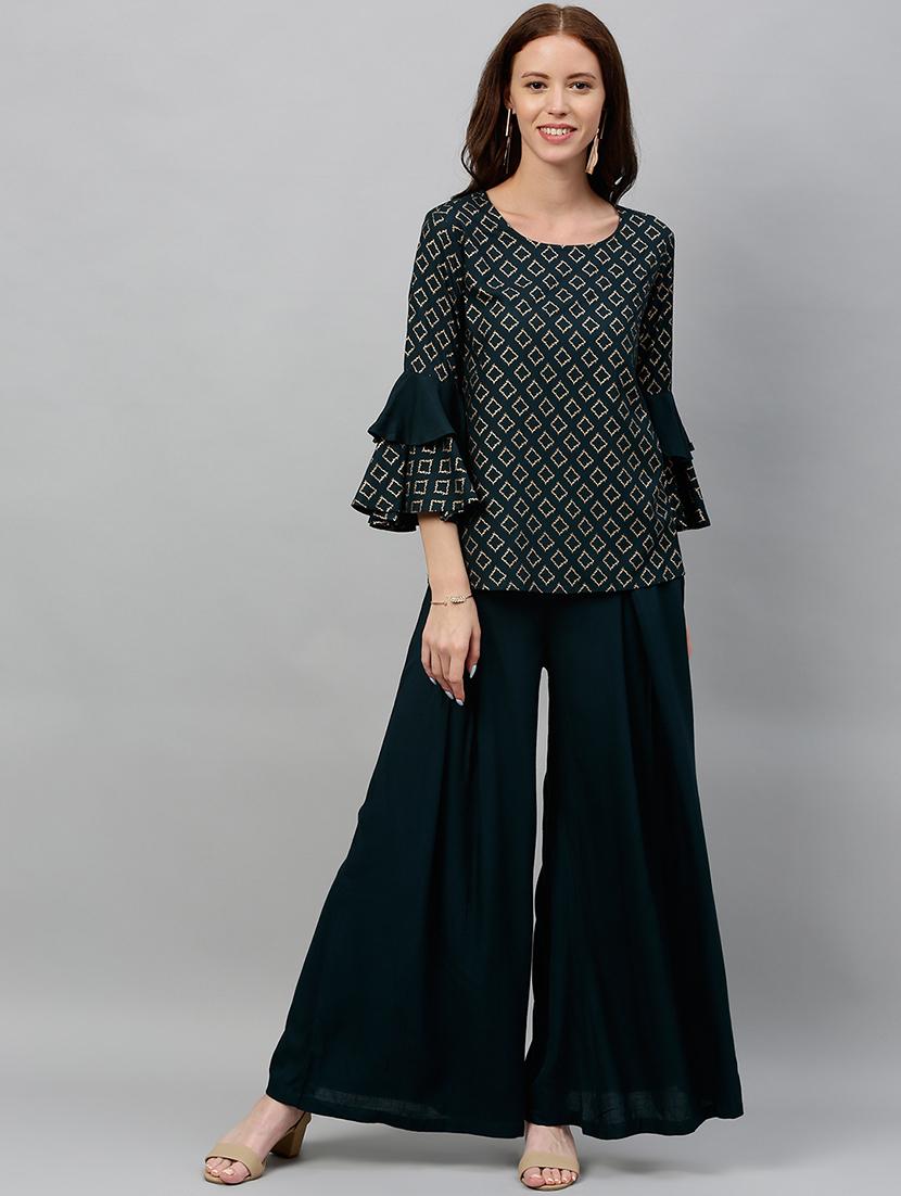 bell sleeves top pants set - 17076624 - Zoom Image - 1