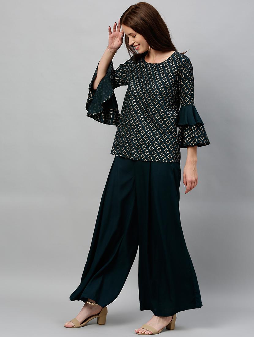 bell sleeves top pants set - 17076624 - Zoom Image - 2