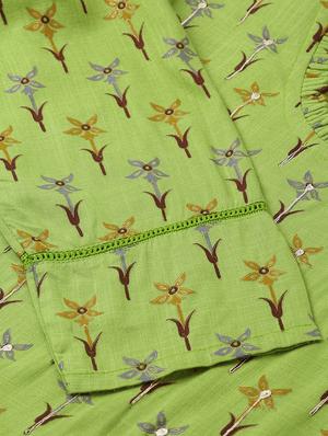 printed flared kurta - 17076633 - Standard Image - 6