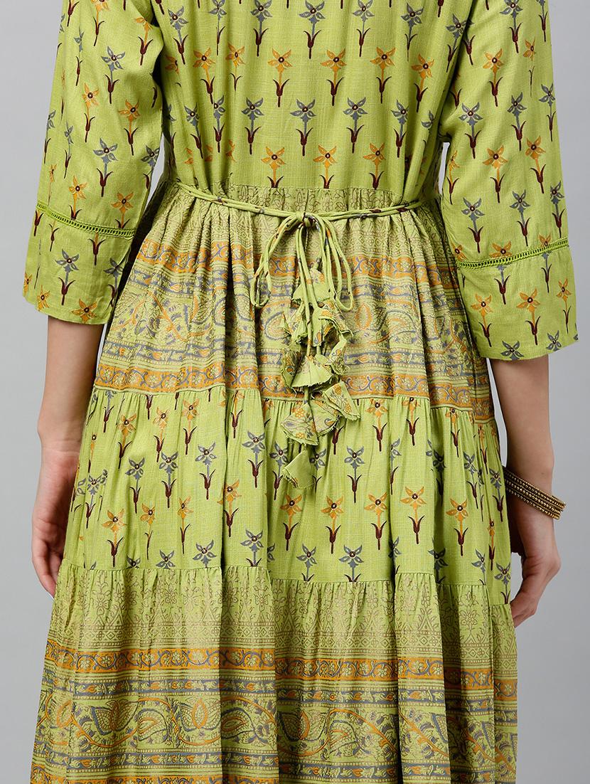 printed flared kurta - 17076633 - Zoom Image - 8