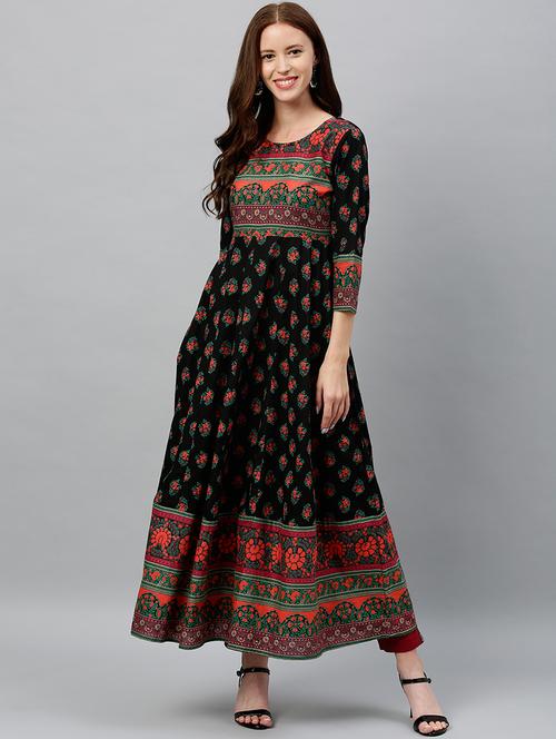 floral anarkali ethnic dress - 17076638 - Standard Image - 1