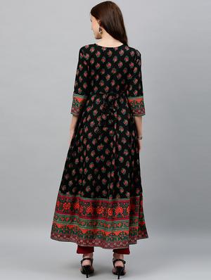 floral anarkali ethnic dress - 17076638 - Standard Image - 4