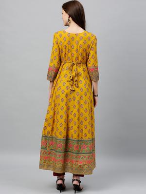floral anarkali ethnic dress - 17076639 - Standard Image - 4