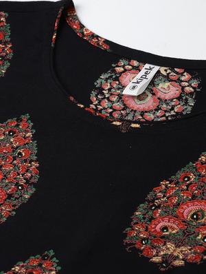 printed straight kurti - 17076641 - Standard Image - 5