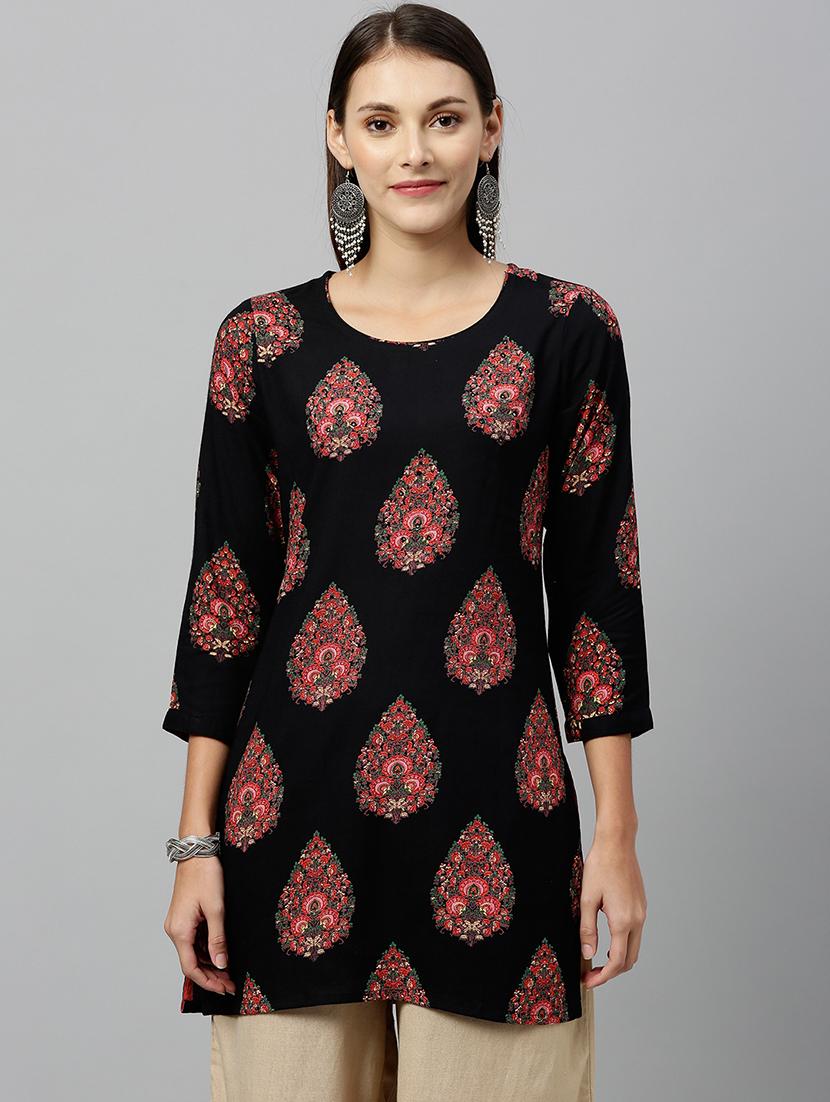 printed straight kurti - 17076641 - Zoom Image - 1