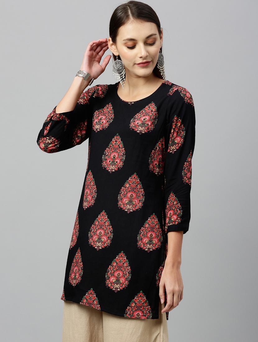 printed straight kurti - 17076641 - Zoom Image - 2