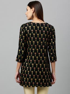 printed straight kurti - 17076643 - Standard Image - 3