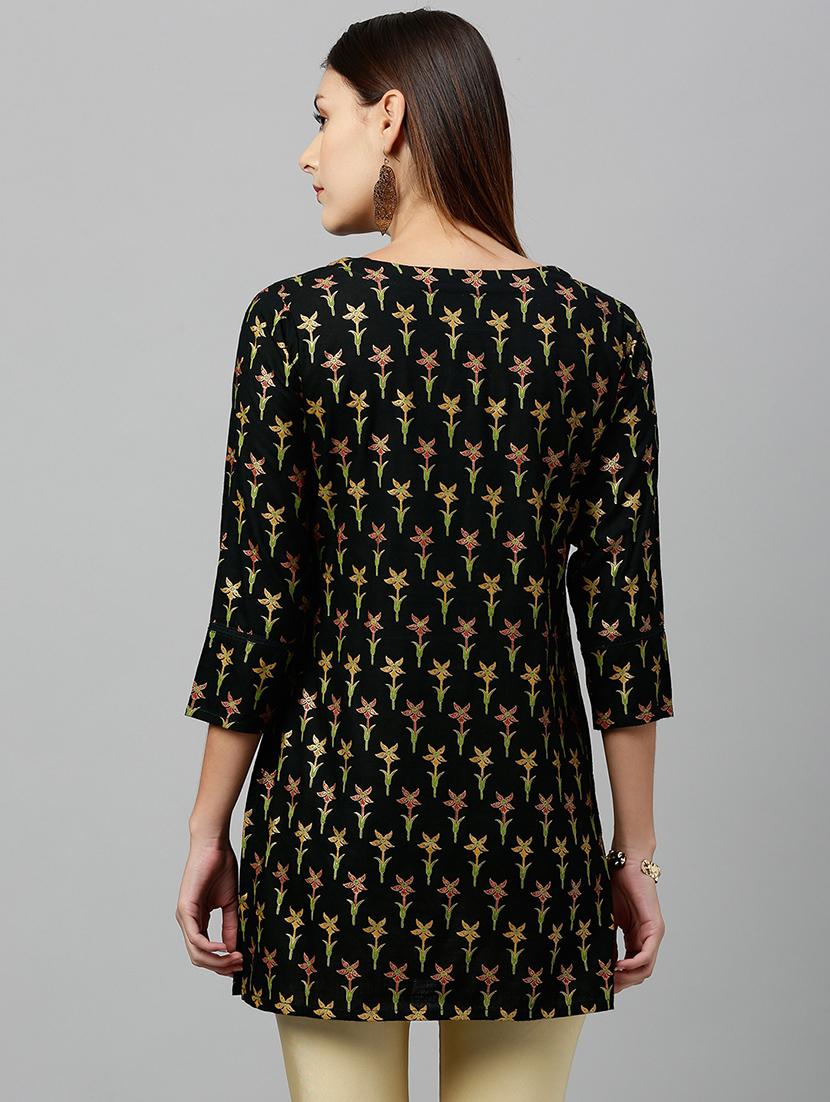 printed straight kurti - 17076643 - Zoom Image - 3