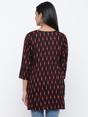 ikat straight kurti - 17076644 - Standard Image - 3