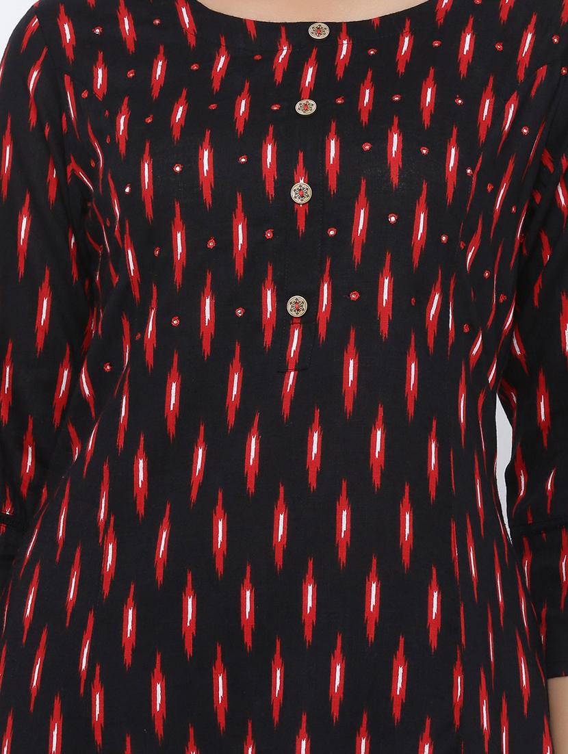 ikat straight kurti - 17076644 - Zoom Image - 5