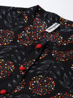 tassel detail floral a-line tunic - 17076655 - Standard Image - 5