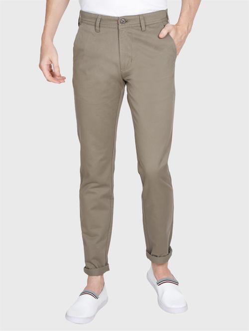 brown solid chinos - 17076665 - Very Small Image - 1