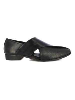 black slip on sandals - 17076713 - Standard Image - 2