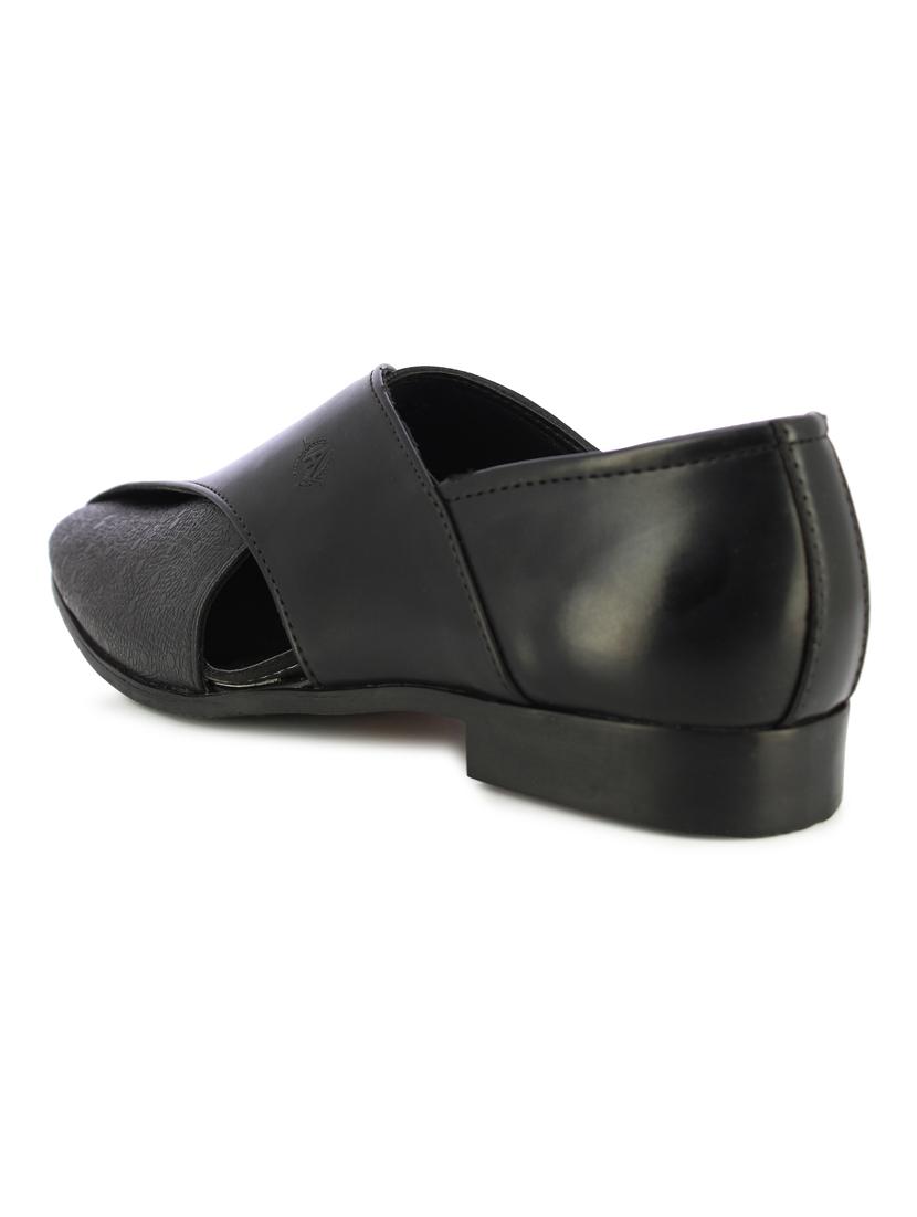 black slip on sandals - 17076713 - Zoom Image - 3