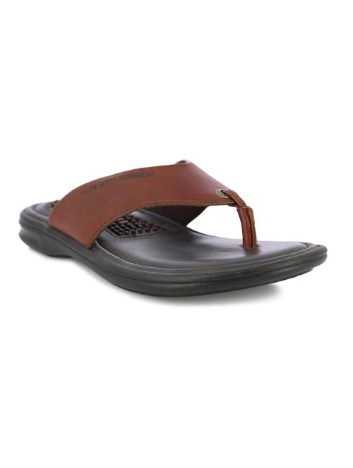 tan toe separator slippers - 17076765 - Standard Image - 1