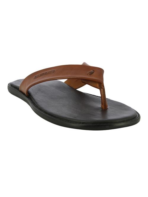 tan toe separator slippers - 17076771 - Standard Image - 1