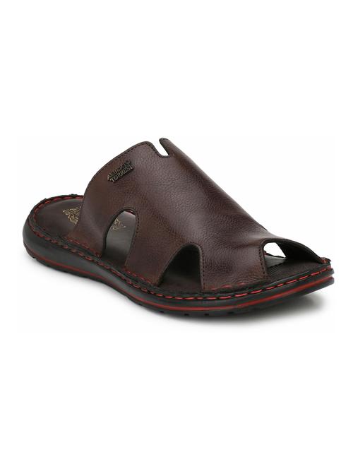 brown slip on slippers - 17076774 - Standard Image - 1