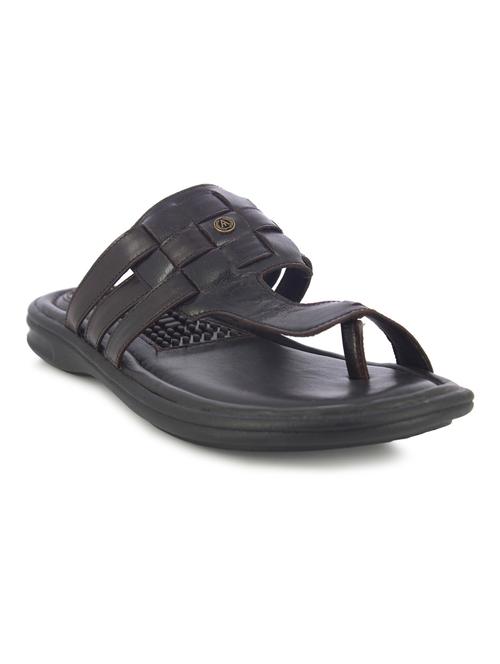 brown slip on slippers - 17076807 - Standard Image - 1