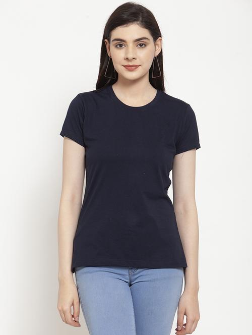 round neck solid tee - 17076901 - Standard Image - 1