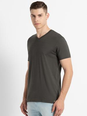 green solid cotton t-shirt - 17077555 - Standard Image - 2
