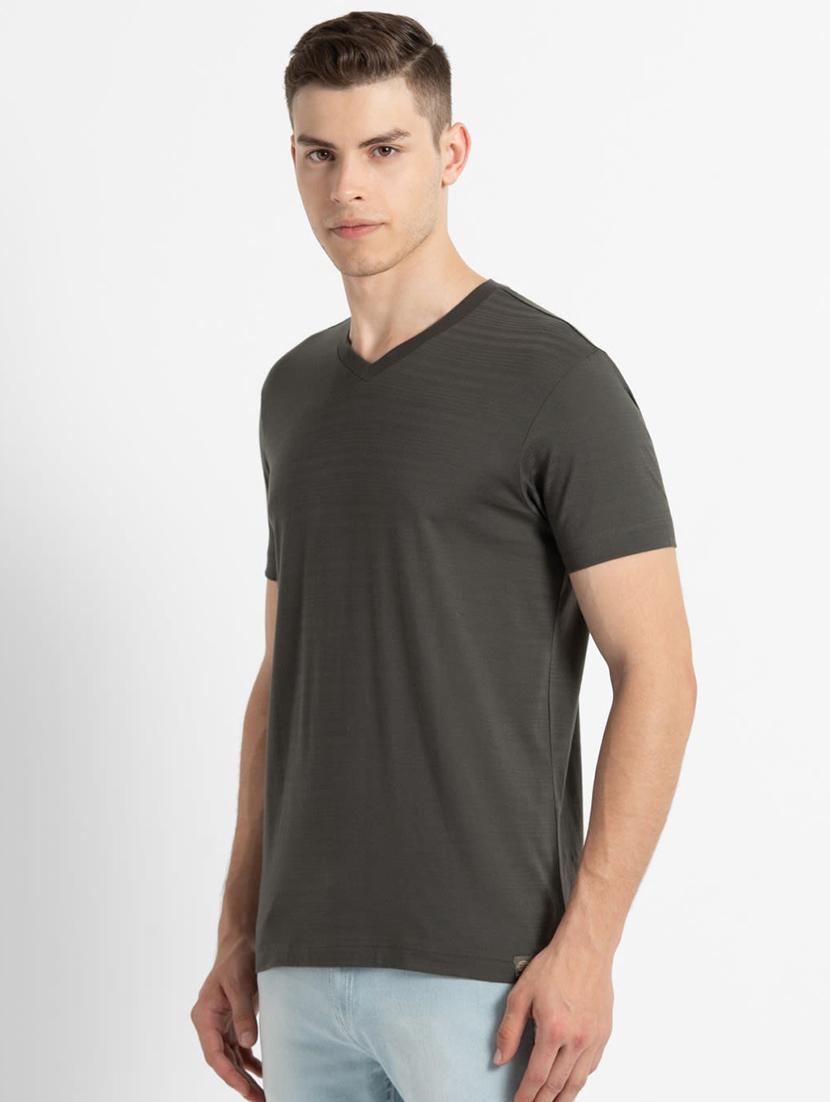 green solid cotton t-shirt - 17077555 - Zoom Image - 2