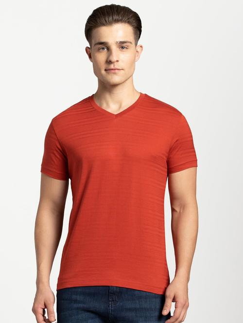 red solid cotton t-shirt - 17077557 - Standard Image - 1