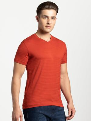 red solid cotton t-shirt - 17077557 - Standard Image - 2