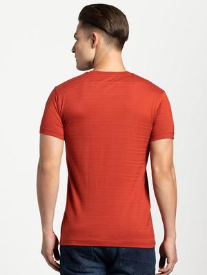 red solid cotton t-shirt - 17077557 - Standard Image - 3