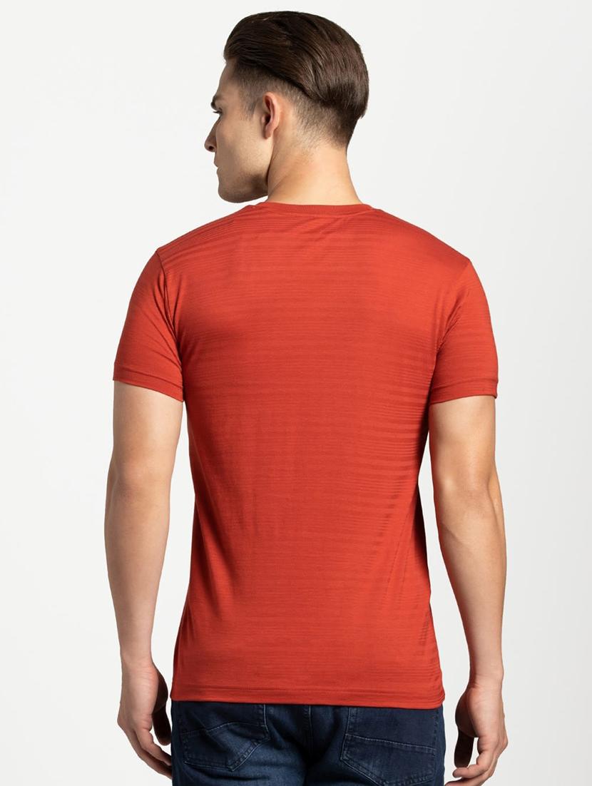 red solid cotton t-shirt - 17077557 - Zoom Image - 3