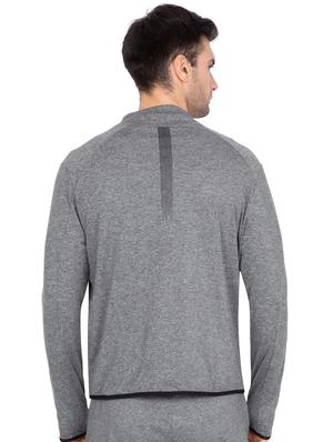 grey solid casual jacket - 17077559 - Standard Image - 3
