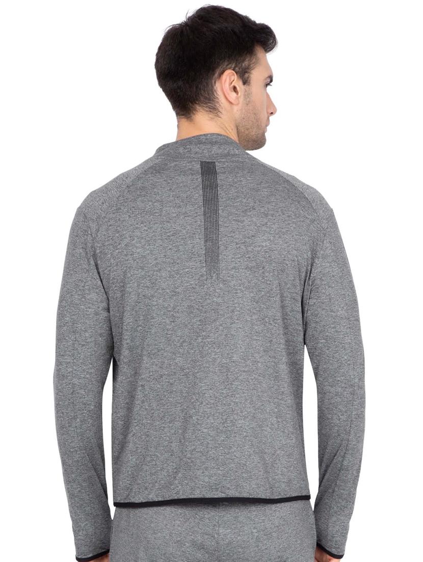 grey solid casual jacket - 17077559 - Zoom Image - 3