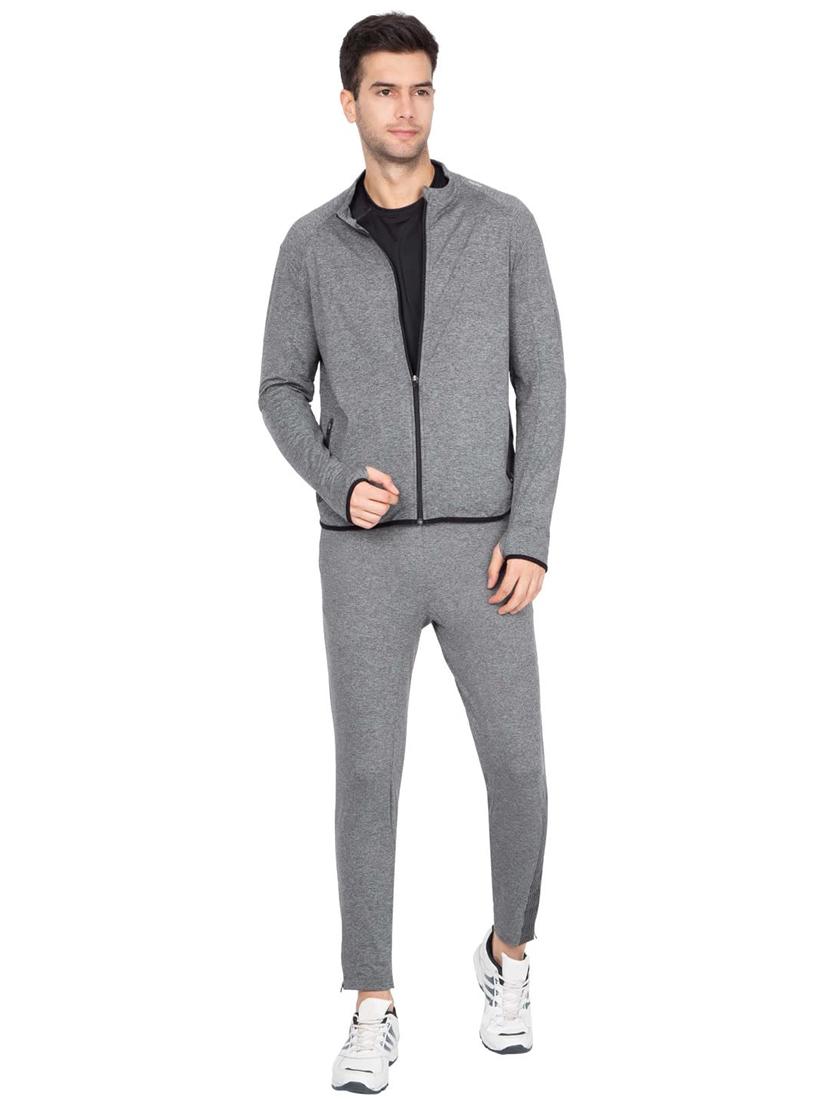 grey solid casual jacket - 17077559 - Zoom Image - 4