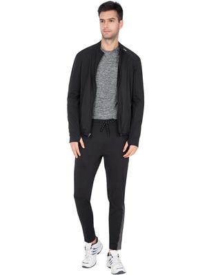 black solid casual jacket - 17077561 - Standard Image - 4