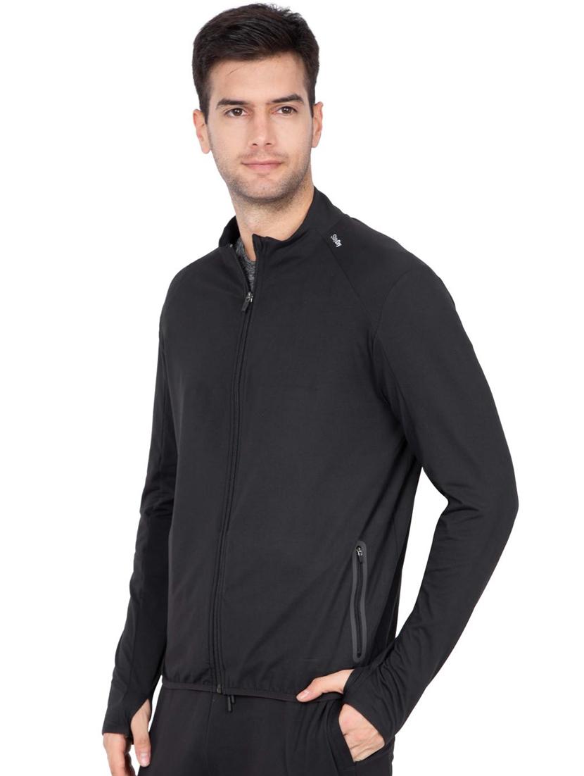 black solid casual jacket - 17077561 - Zoom Image - 2