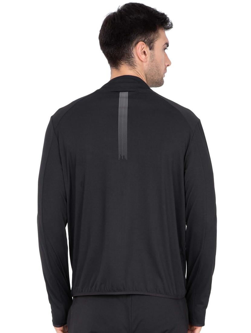black solid casual jacket - 17077561 - Zoom Image - 3