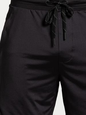 black solid polyester shorts - 17077592 - Standard Image - 5