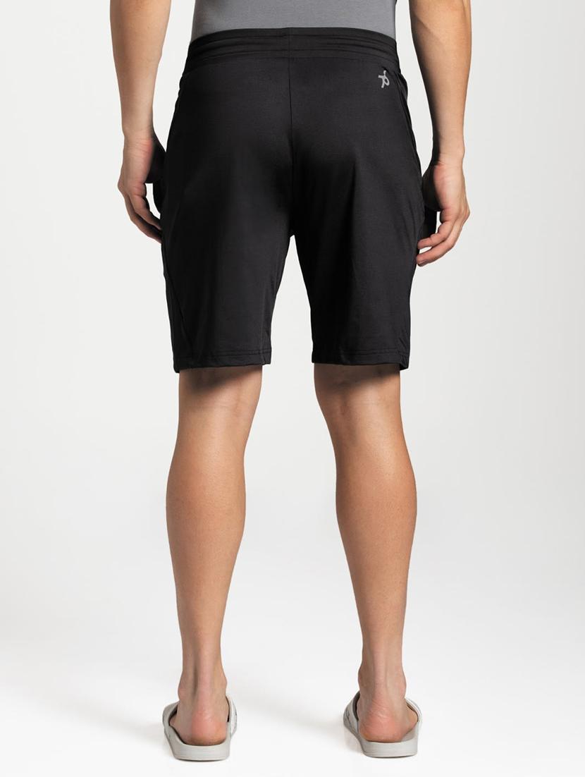 black solid polyester shorts - 17077592 - Zoom Image - 3
