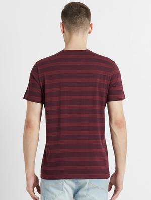 maroon striped tshirt - 17077702 - Standard Image - 3