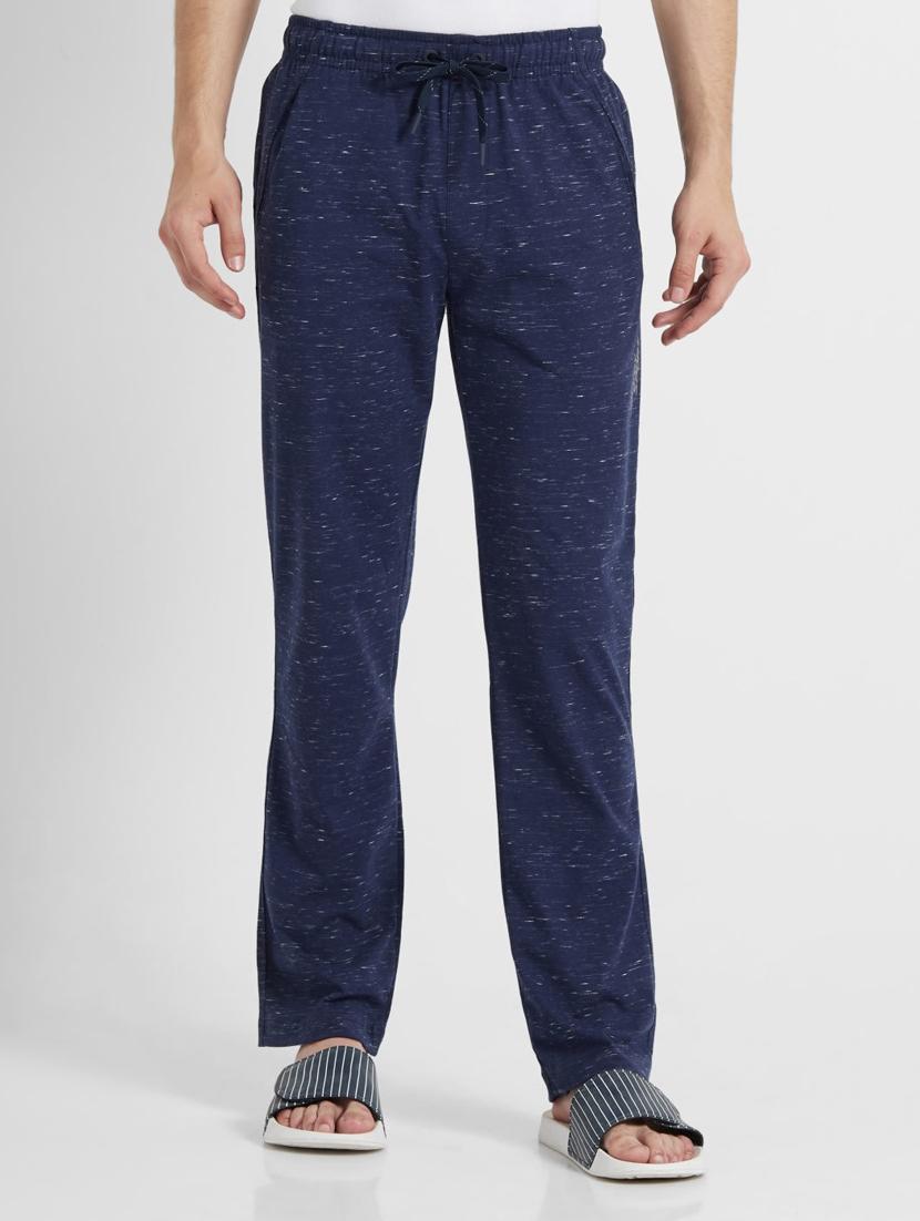 blue cotton full length track pant - 17077731 - Zoom Image - 1