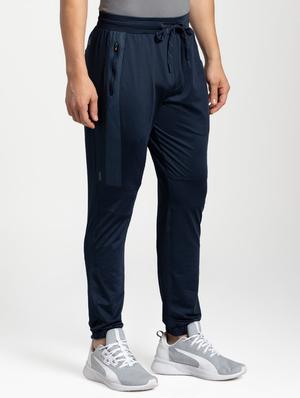 blue cotton full length track pant - 17077733 - Standard Image - 2