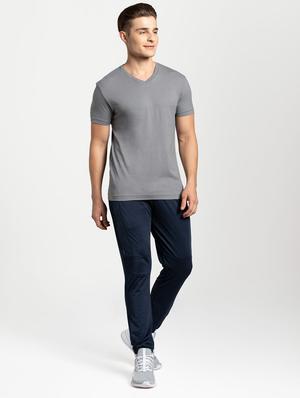 blue cotton full length track pant - 17077733 - Standard Image - 4