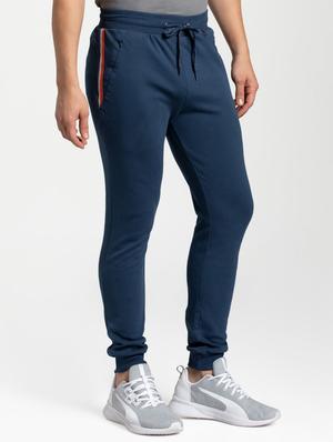 blue cotton full length jogger - 17077736 - Standard Image - 3